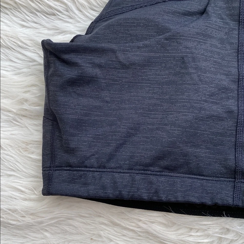 Outdoor Voices | Techsweat Crop Top Charcoal High-Neck Racerback Sports Bra